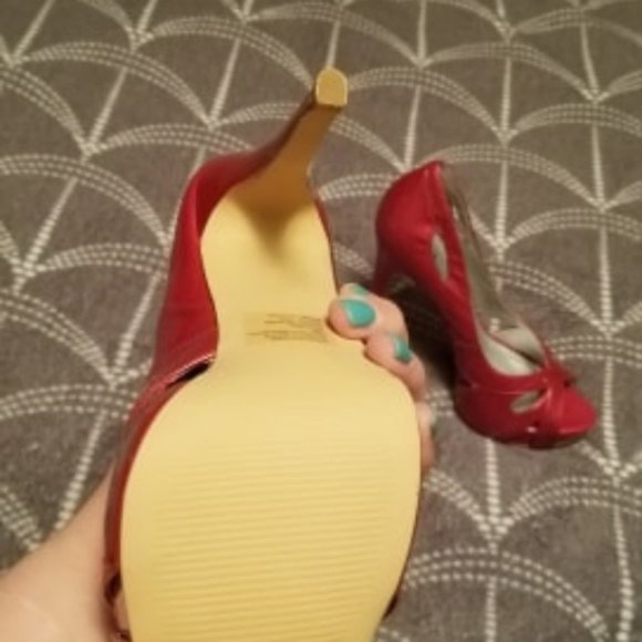 Pink Open Toe Sandal Heels - Picture 3 of 3